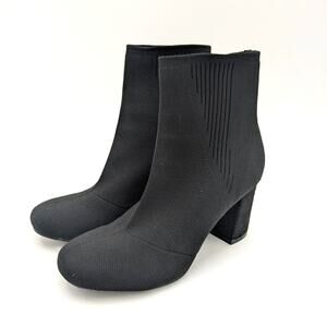 Mia Pamina Women’s Fashion Knit Heeled Pull-on Bootie Black size US7